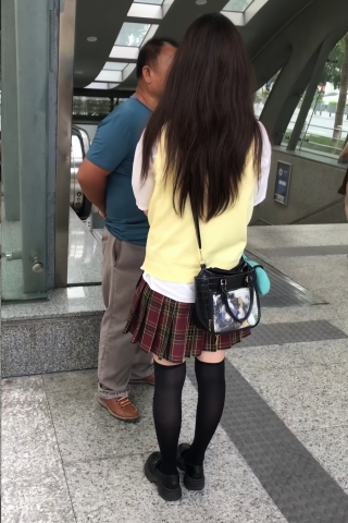 TK239-jk黑丝过膝袜妹子开闪