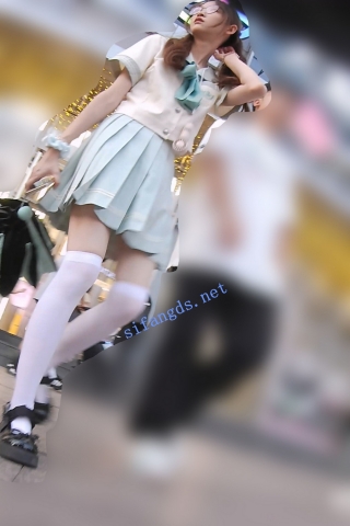 『D·D』-172-双马尾薄荷绿，JK半腿白丝，白内