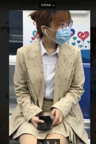 TK376-原创 投稿 抄底街拍制服眼镜妹子肉丝白内，开闪