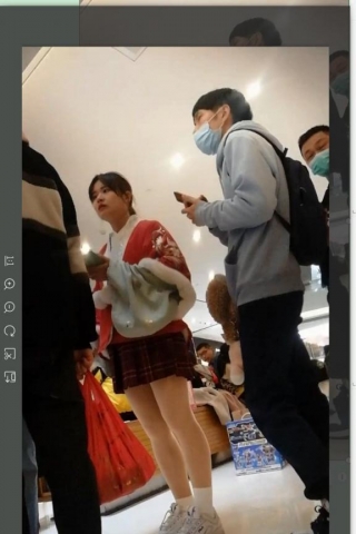 TK347-原创 投稿 抄底穿着好有中国风的肉丝妹子